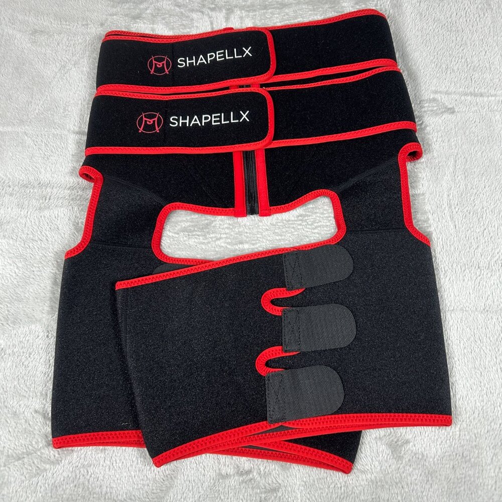 Shapellx Women's Black & Red Thigh Shaper Waist Trainer